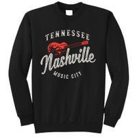 Nashville Music City Guitar Vintage Gift Sweatshirt