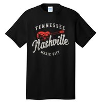 Nashville Music City Guitar Vintage Gift Tall T-Shirt