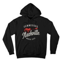 Nashville Music City Guitar Vintage Gift Tall Hoodie