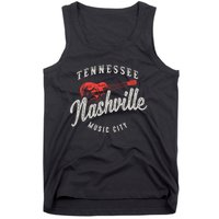 Nashville Music City Guitar Vintage Gift Tank Top