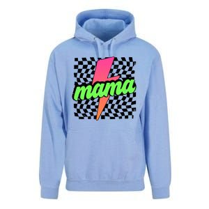 Neon Mama Checkered Mom Lightning Bolt Unisex Surf Hoodie