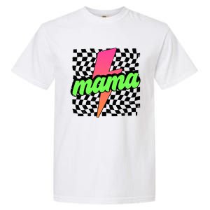 Neon Mama Checkered Mom Lightning Bolt Garment-Dyed Heavyweight T-Shirt