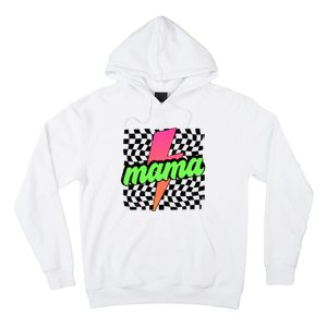 Neon Mama Checkered Mom Lightning Bolt Hoodie