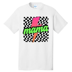 Neon Mama Checkered Mom Lightning Bolt Tall T-Shirt