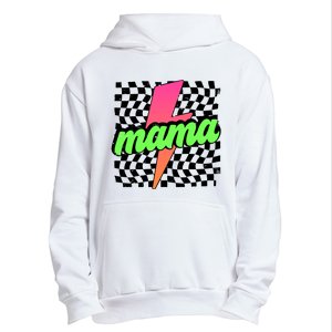 Neon Mama Checkered Mom Lightning Bolt Urban Pullover Hoodie