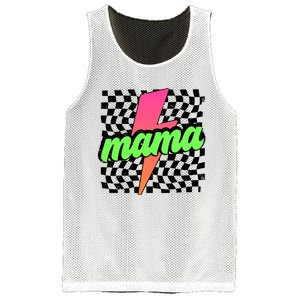 Neon Mama Checkered Mom Lightning Bolt Mesh Reversible Basketball Jersey Tank