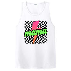 Neon Mama Checkered Mom Lightning Bolt PosiCharge Competitor Tank