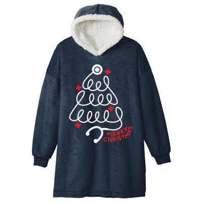 Nurse Merry Christmas Stethoscope Nurses Xmas Tree Pajamas Meaningful Gift Hooded Wearable Blanket