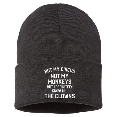 Not My Circus Not My Monkeys But I Definitely Know Nanny Sustainable Knit Beanie