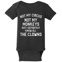 Not My Circus Not My Monkeys But I Definitely Know Nanny Baby Bodysuit