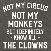 Not My Circus Not My Monkeys But I Definitely Know Nanny Cotton Canvas Backpack