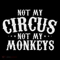 Not My Circus Not My Monkeys Funny Sarcastic Saying Tie Dye Hoodie