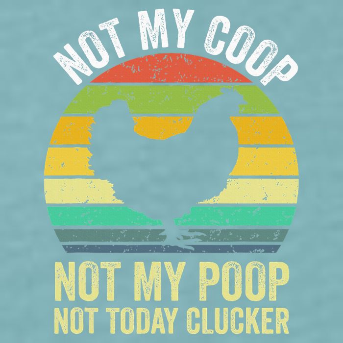 Not My Coop Not My Poop Not Today Clucker Chicken Hen Farmer Sueded Cloud Jersey T-Shirt