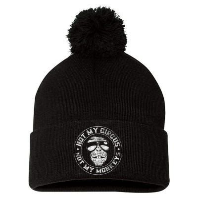 Not My Circus Not My Monkeys Pom Pom 12in Knit Beanie