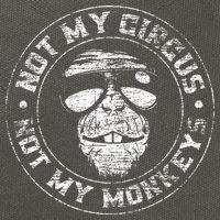Not My Circus Not My Monkeys Cotton Canvas Backpack