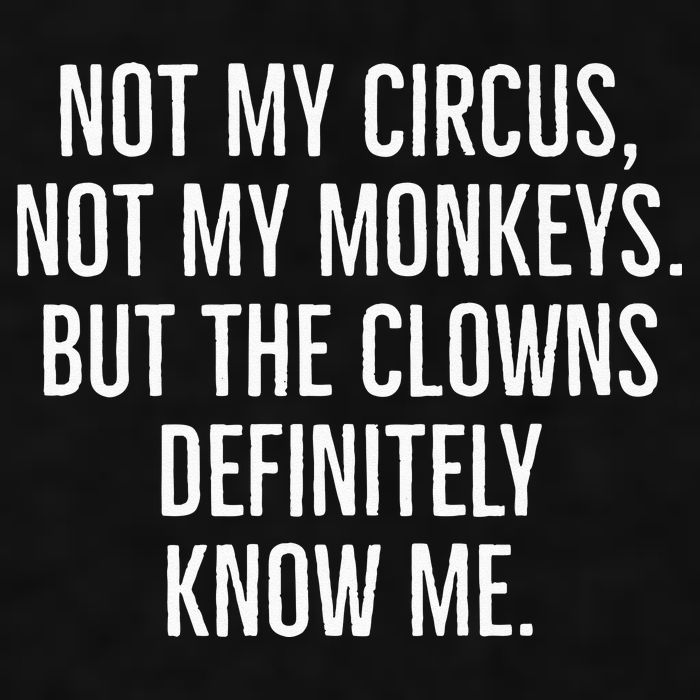 Not My Circus Not My Monkeys But The Clowns Definitely Know Ladies PosiCharge Tri-Blend Wicking Tank