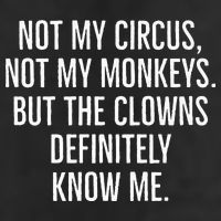 Not My Circus Not My Monkeys But The Clowns Definitely Know Cool Comfort Performance Bucket Hat