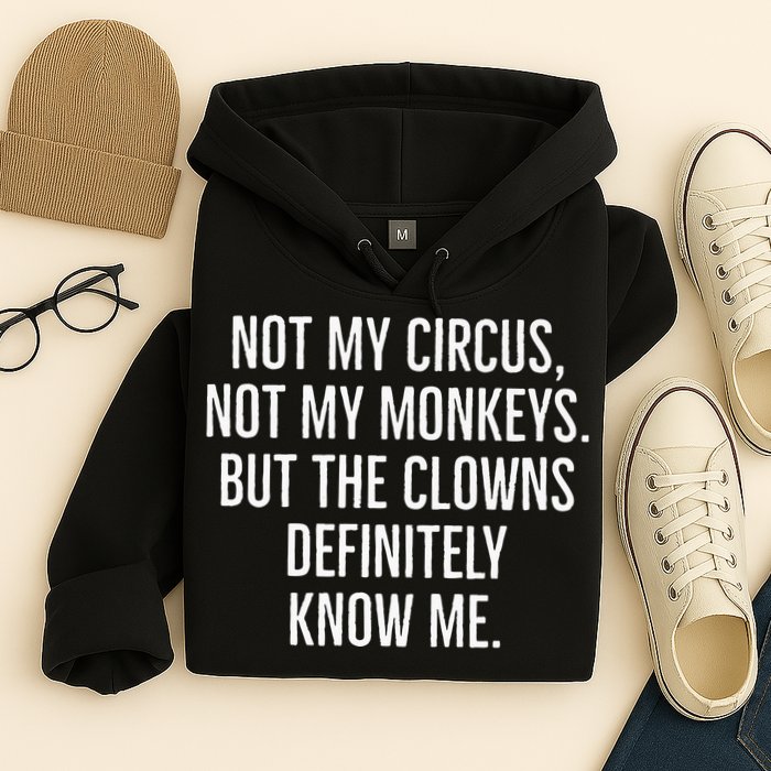 Not My Circus Not My Monkeys But The Clowns Definitely Know Hoodie