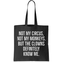Not My Circus Not My Monkeys But The Clowns Definitely Know Bag