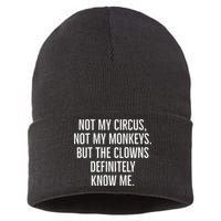 Not My Circus Not My Monkeys But The Clowns Definitely Know Sustainable Knit Beanie