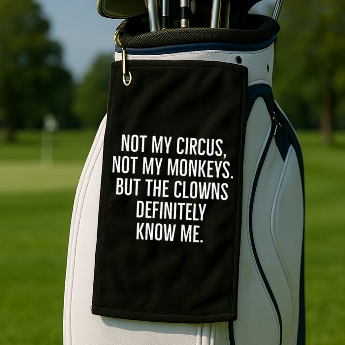 Not My Circus Not My Monkeys But The Clowns Definitely Know Golf Towel