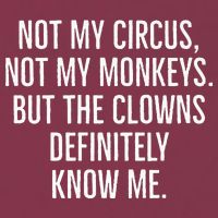 Not My Circus Not My Monkeys But The Clowns Definitely Know 16oz Travel Tumbler