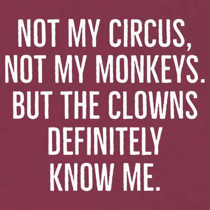 Not My Circus Not My Monkeys But The Clowns Definitely Know 16oz Travel Tumbler