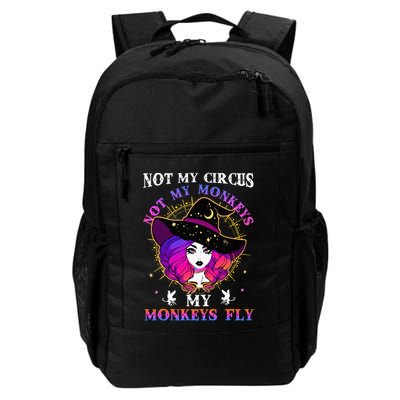 Not My Circus Not My Monkeys My Monkeys Fly Witch Halloween Backpack