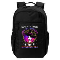 Not My Circus Not My Monkeys My Monkeys Fly Witch Halloween Backpack