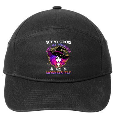 Not My Circus Not My Monkeys My Monkeys Fly Witch Halloween 7-Panel Snapback Hat