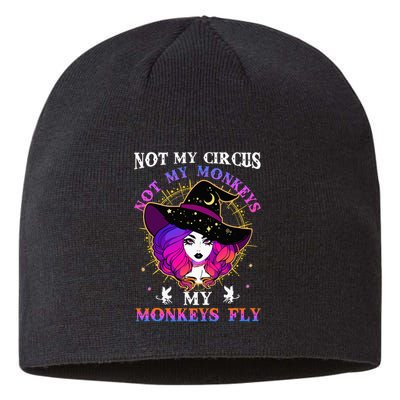 Not My Circus Not My Monkeys My Monkeys Fly Witch Halloween Sustainable Beanie