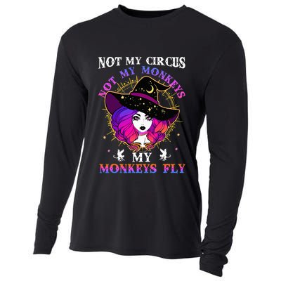 Not My Circus Not My Monkeys My Monkeys Fly Witch Halloween Cooling Performance Long Sleeve Crew