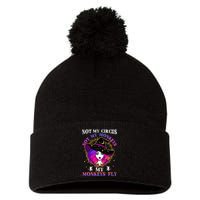 Not My Circus Not My Monkeys My Monkeys Fly Witch Halloween Pom Pom 12in Knit Beanie