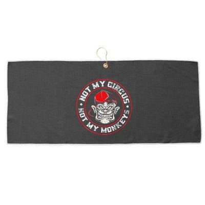 Not My Circus Not My Monkeys Large Microfiber Waffle Golf Towel