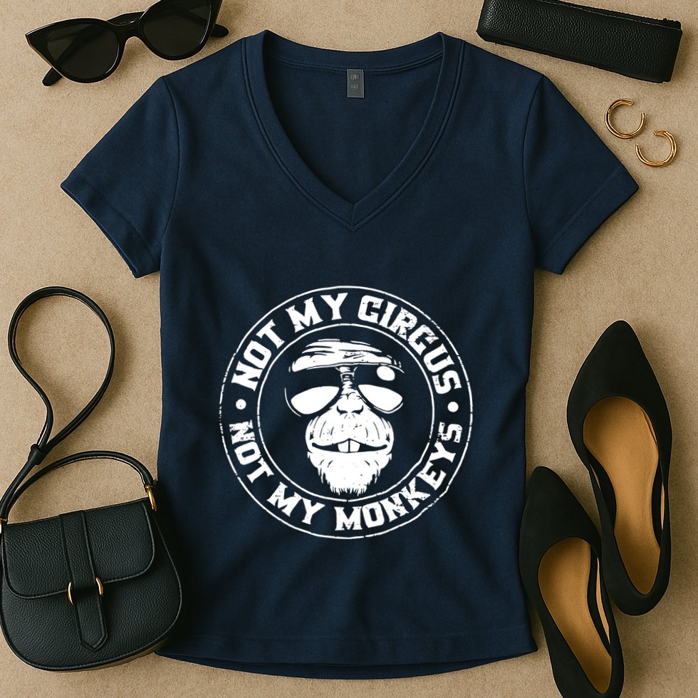 Not My Circus Not My Monkeys Women's V-Neck T-Shirt