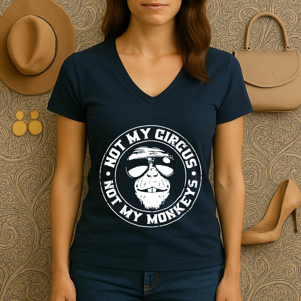 Not My Circus Not My Monkeys Women's V-Neck T-Shirt