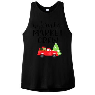 Nutcracker Market Crew Matching Christmas Shopping Ladies PosiCharge Tri-Blend Wicking Tank