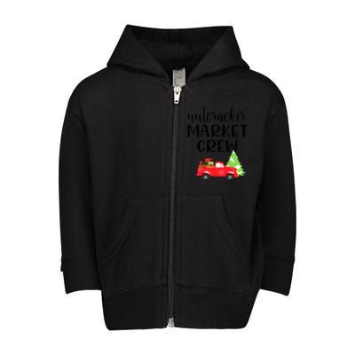 Nutcracker Market Crew Matching Christmas Shopping Toddler Zip Fleece Hoodie