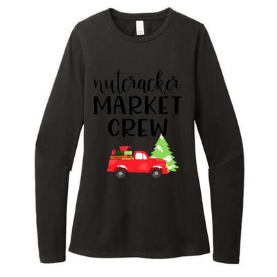 Nutcracker Market Crew Matching Christmas Shopping Womens CVC Long Sleeve Shirt