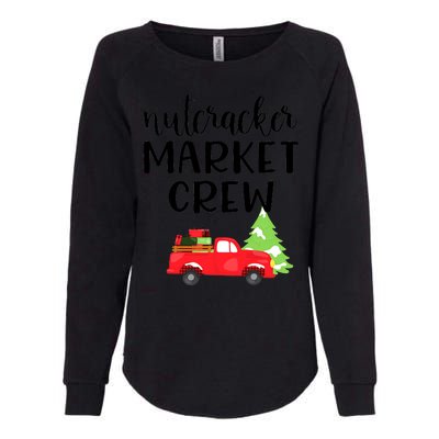 Nutcracker Market Crew Matching Christmas Shopping Womens California Wash Sweatshirt