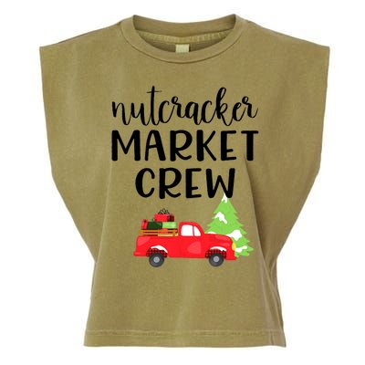 Nutcracker Market Crew Matching Christmas Shopping Garment-Dyed Women's Muscle Tee