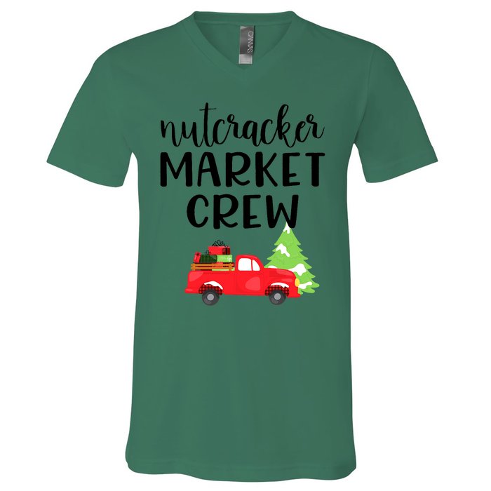 Nutcracker Market Crew Matching Christmas Shopping V-Neck T-Shirt