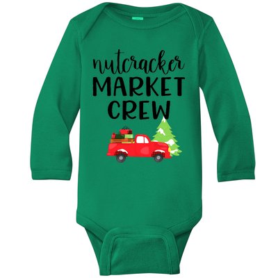 Nutcracker Market Crew Matching Christmas Shopping Baby Long Sleeve Bodysuit