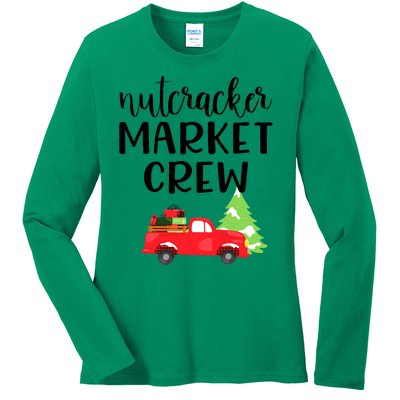 Nutcracker Market Crew Matching Christmas Shopping Ladies Long Sleeve Shirt