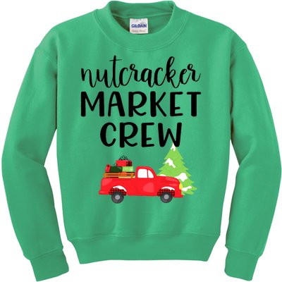 Nutcracker Market Crew Matching Christmas Shopping Kids Sweatshirt