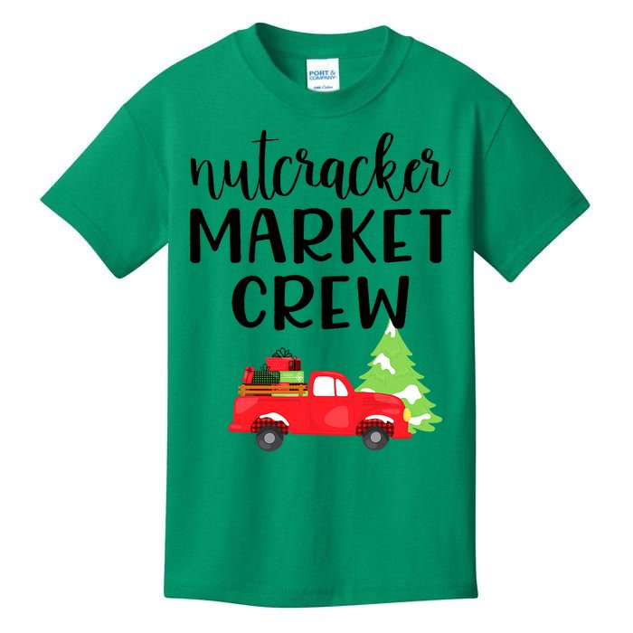 Nutcracker Market Crew Matching Christmas Shopping Kids T-Shirt