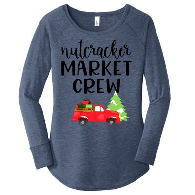 Nutcracker Market Crew Matching Christmas Shopping Women's Perfect Tri Tunic Long Sleeve Shirt