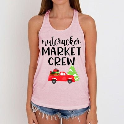 Nutcracker Market Crew Matching Christmas Shopping Women's Knotted Racerback Tank