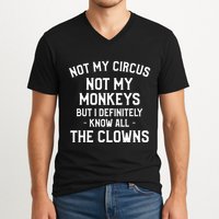 Not My Circus Not My Monkeys But I Definitely Know Nanny V-Neck T-Shirt