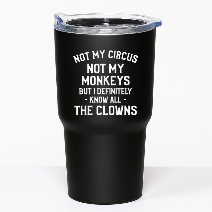 Not My Circus Not My Monkeys But I Definitely Know Nanny Tumbler
